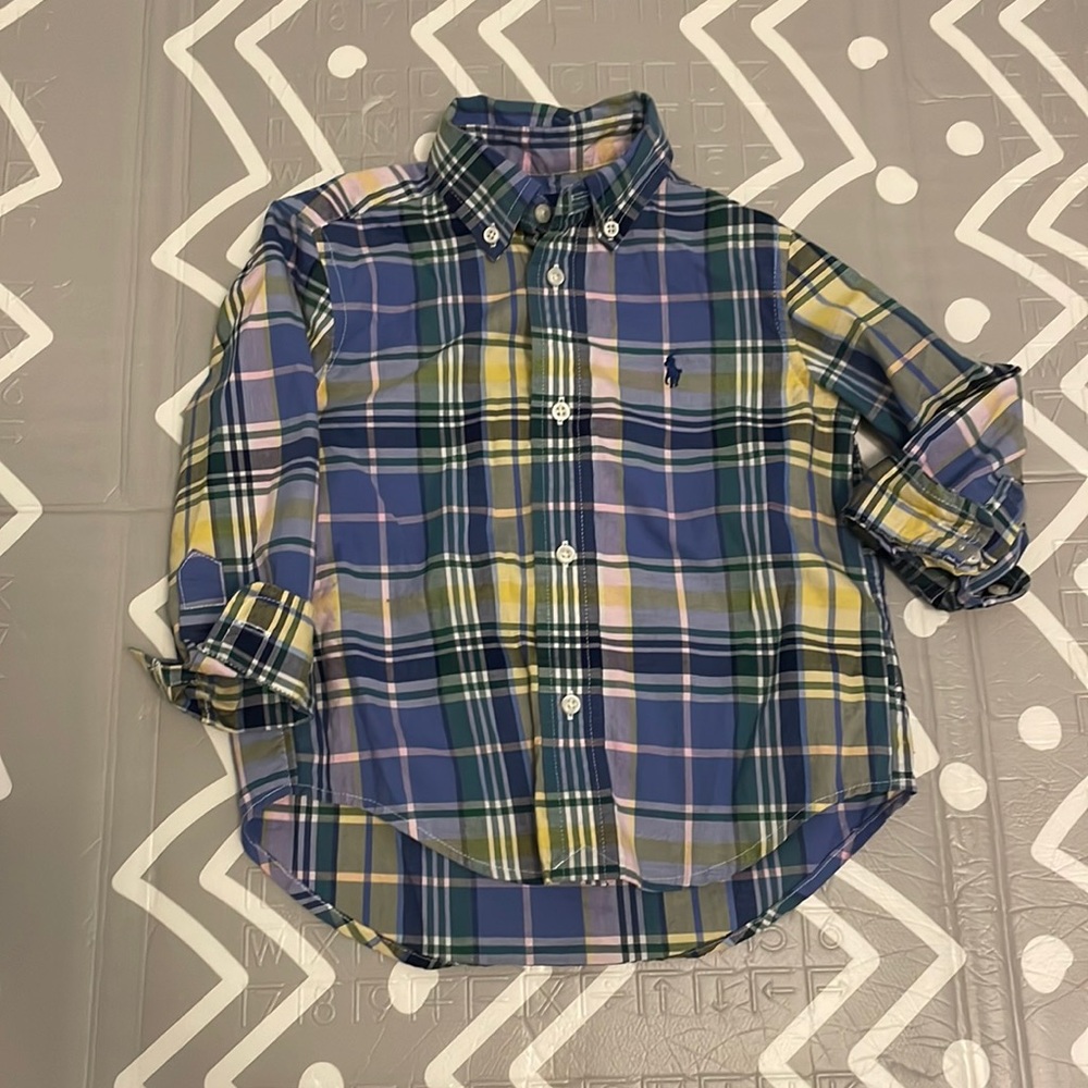 Ralph Lauren Pastel Plaid Button Up